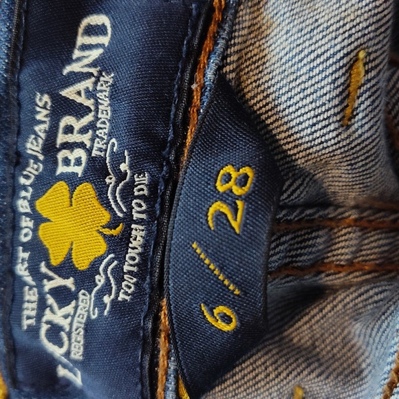 Women's Lucky Brand Sweet'N Crop Denim Blue Jeans Size 6/28 - Picture 10 of 11